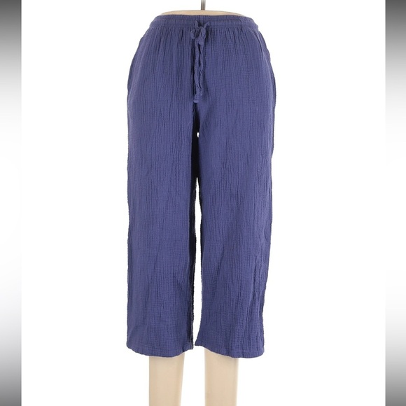 Jessica Simpson Women’s Blue Gauze Ankle Pant Size Large - Picture 1 of 5
